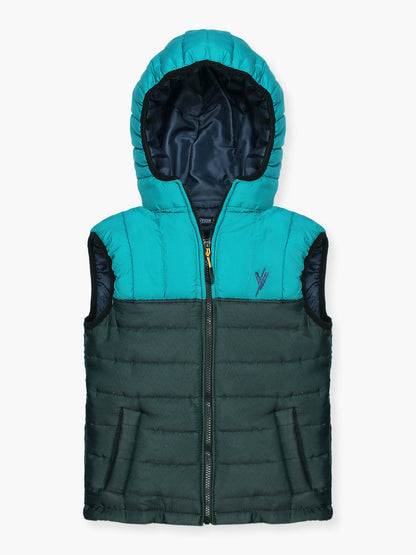 Sleeveless Hooded Puffer For Boys & Girls VJ26-A