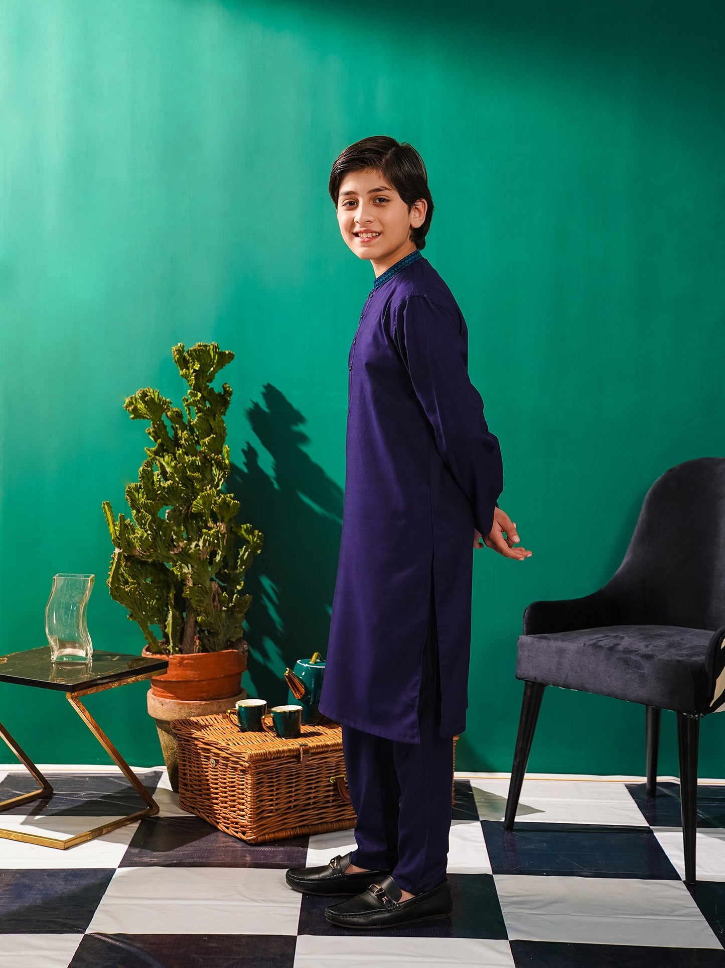 Boys Kurta Trouser Suit 2Pc VB172-B