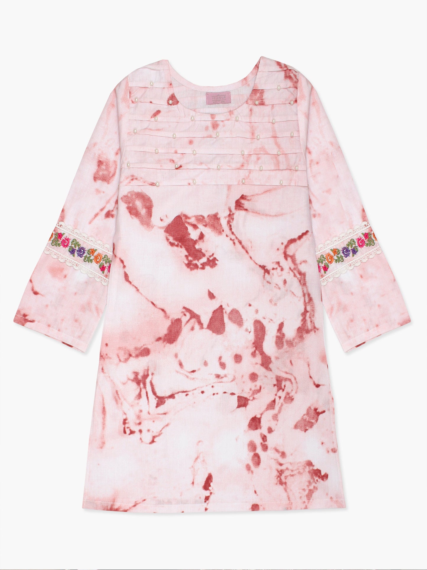 Girls Kurti (Top) By Velvour ART# VG54 Pink