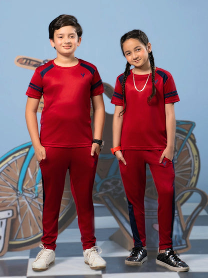 Tracksuit For Boys & Girls Poly athletic Fabric VST44-B