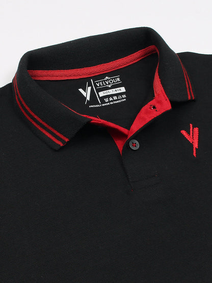 Tipping Collar Plain Polo Shirt VP11-A