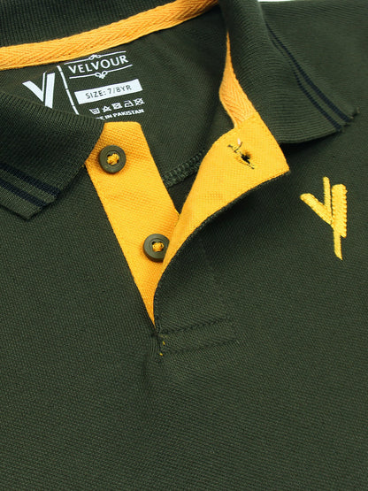 Tipping Collar Plain Polo Shirt VP11-D