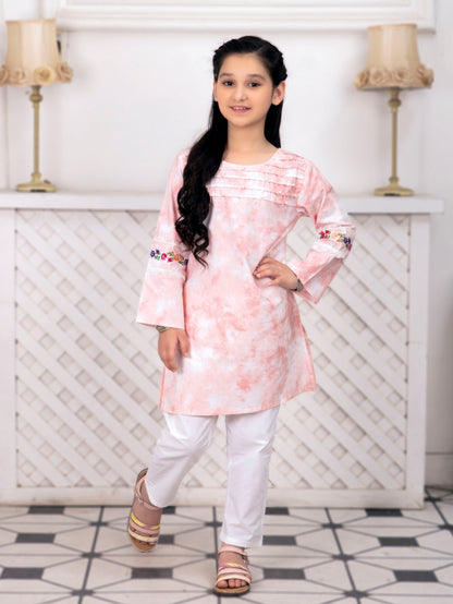 Girls Kurti (Top) By Velvour ART# VG54 Pink