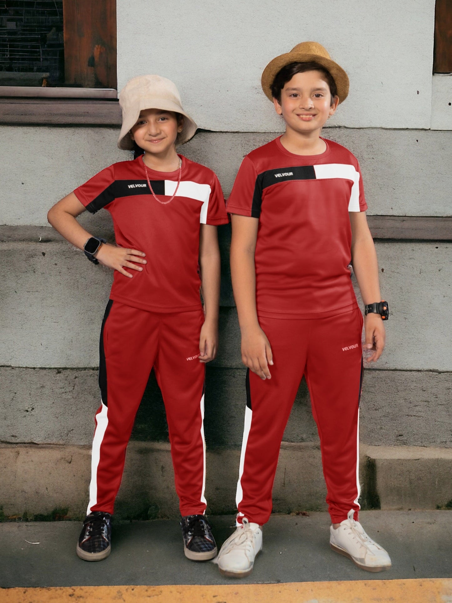 Tracksuit For Boys & Girls Poly athletic Fabric VST51-B