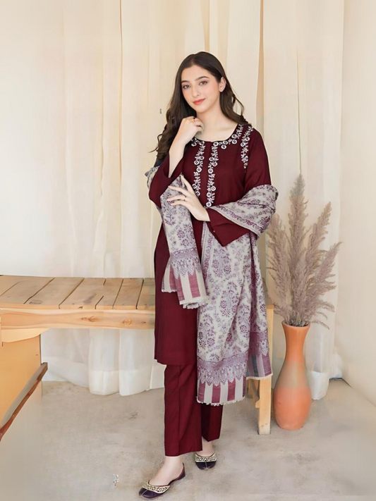 Aisling By Nirmal 3Pcs Embroidered Lawn Collection 2024 NW003