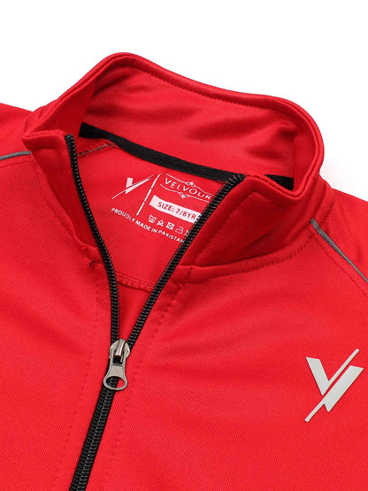 Mock Neck Tracksuit For Boys & Girls, Fleece #VWT21-B