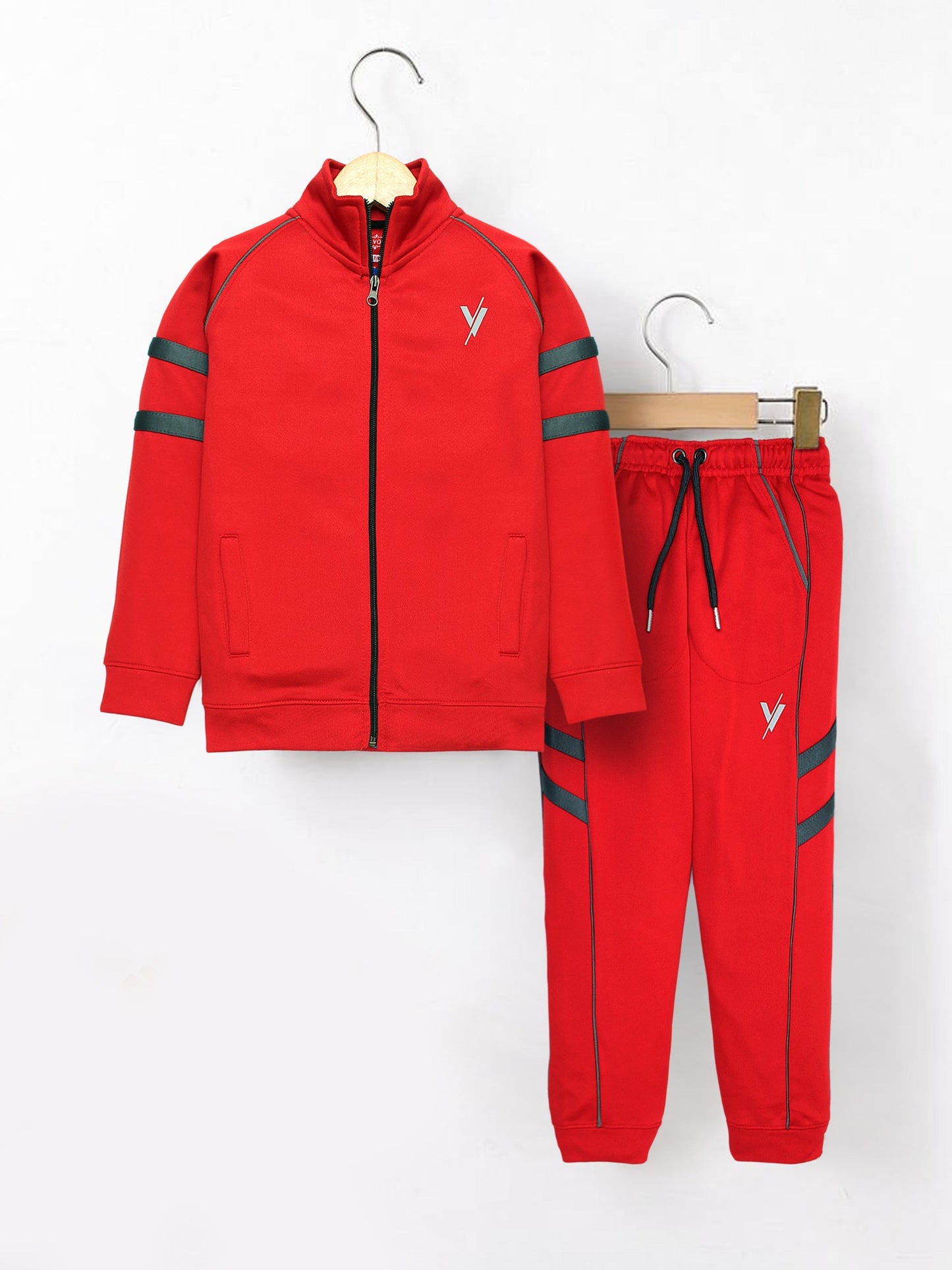 Mock Neck Tracksuit For Boys & Girls, Fleece #VWT21-B