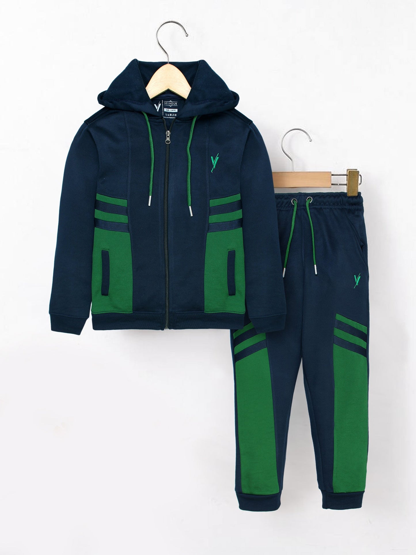 Hooded Tracksuit For Boys & Girls, Fleece #VWT31-B