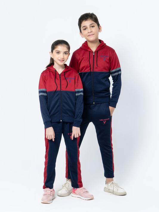 Hooded Tracksuit For Boys & Girls, Fleece #VWT08-A